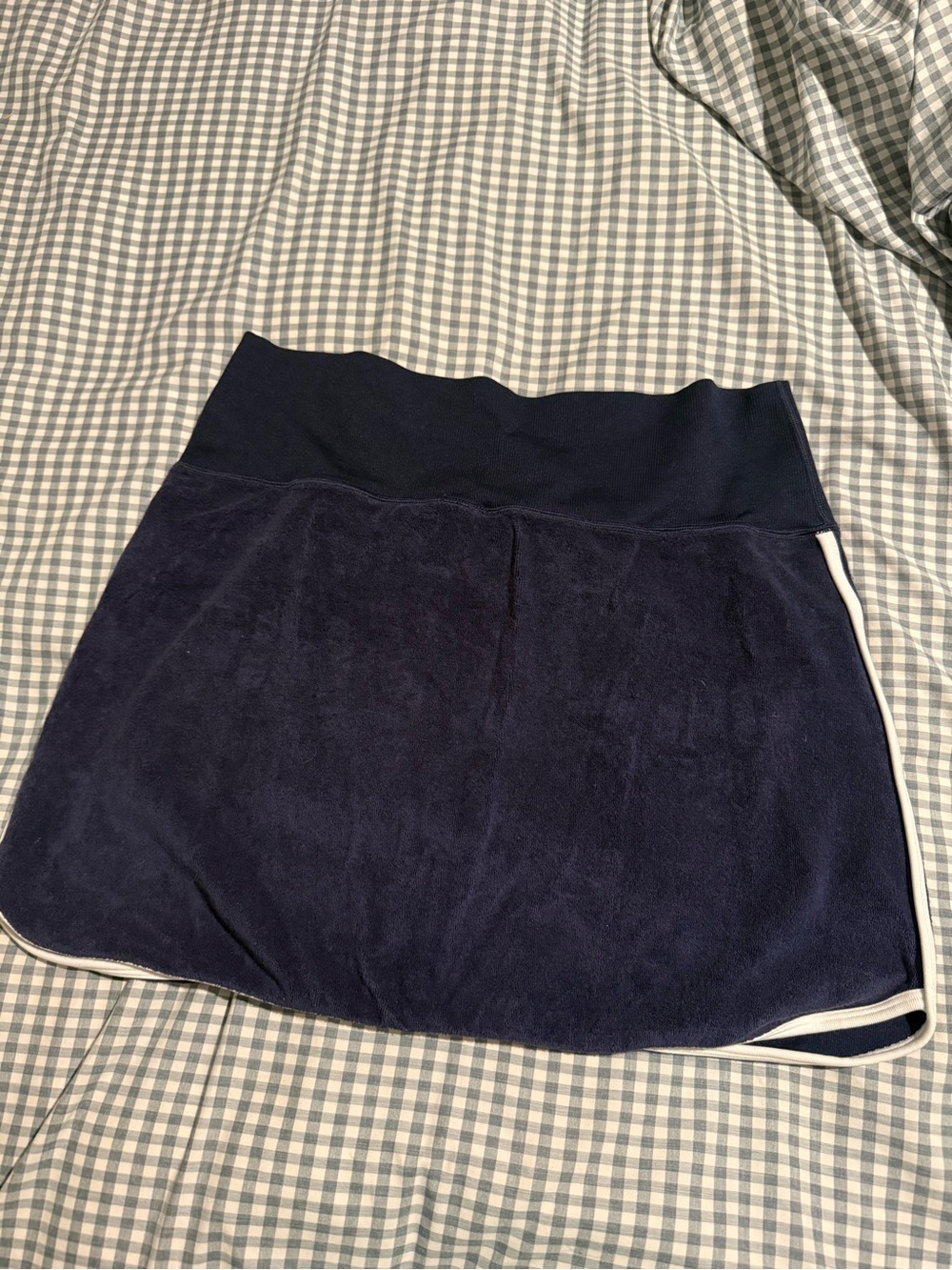 Women’s Aerie Navy Blue Active Terry Skirt with Contrast Trim
